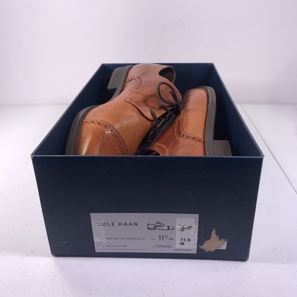 Cole Haan Dustin Cap Brogue II British Tan NWB